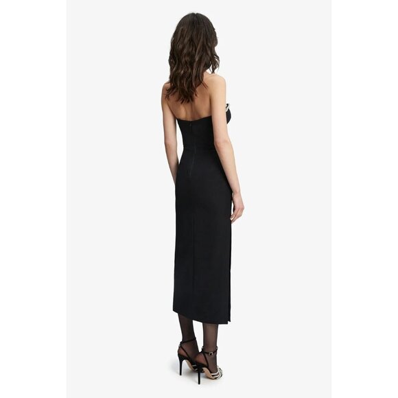 Bardot Black Midi Dress with Silver Accents - Picture 9 of 16